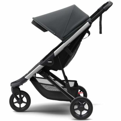 Kočík Thule Spring Aluminum / Shadow Grey + pláštenka + madlo - Image 2