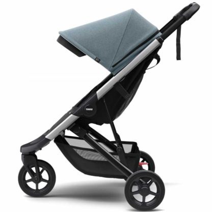 Kočík Thule Spring Aluminum / Teal Melange + pláštenka + madlo - Image 2