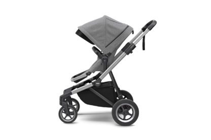 Detský kočík Thule Sleek Aluminum / Grey Melange + vanička Thule Sleek Bassinet - Image 2