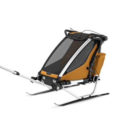 Cyklovozík Thule Chariot Sport 2 single Natural Gold + bike set + kočíkový set + bežecký set - Image 6