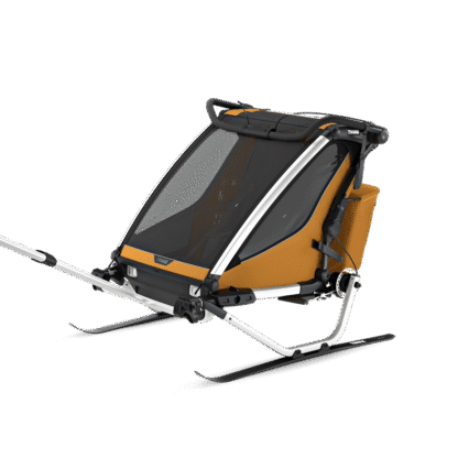 Cyklovozík Thule Chariot Sport 2 Double Natural Gold + bike set + kočíkový set - Image 6